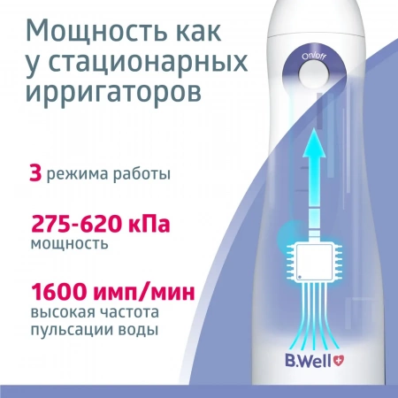Ирригатор полости рта B.Well WI-911 с увеличенной емкостью 330 мл купить в Челябинске